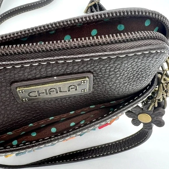 Chala Crossbody Mini Cellphone Bag/Purse RV Camper Design with Charms $43 MSRP - Picture 6 of 8